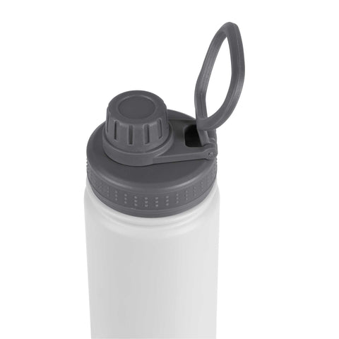 Product image of Sport bottle 540ml. Part of the Aspen Collection . Features: • Material: inner body 18/10 stainless steel • Capacity: 540 ml • Color: matt grey • Packing: half giftbox. (Studio view). Official Berlinger Haus product, boosted by Promintra sl.