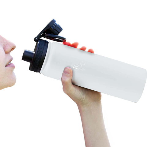 Product image of Sport bottle 540ml. Part of the Aspen Collection . Features: • Material: inner body 18/10 stainless steel • Capacity: 540 ml • Color: matt grey • Packing: half giftbox. (Studio view). Official Berlinger Haus product, boosted by Promintra sl.