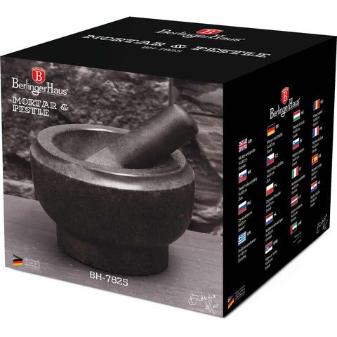 BH/7825,BL-3354,Mortero,Negro,Mortero,Granito,Utensilios de cocina,Mortero