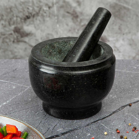 BH/7825,BL-3354,Mortero,Negro,Mortero,Granito,Utensilios de cocina,Mortero