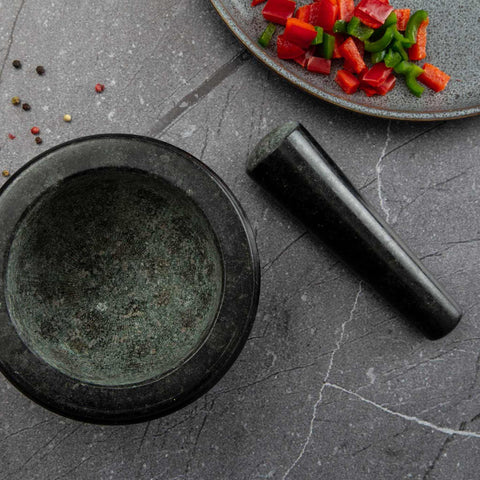 BH/7825,BL-3354,Mortero,Negro,Mortero,Granito,Utensilios de cocina,Mortero