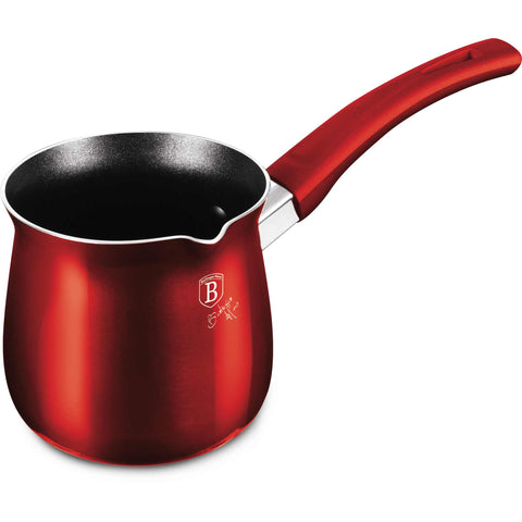 BH/7868, Cafetera turca de 10 cm, color bordeus, vermella, cafetera turca, tetera per a llet