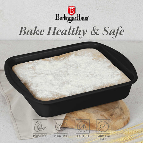 BH/7910, Asador rectangular 40x28,5cm, Negro mate, Utensilios para hornear, Asador rectangular a., Asador rectangular, Asador, Hornear, Bandeja para asar