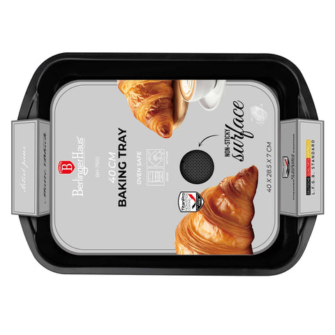 BH/7910, Asador rectangular 40x28,5cm, Negro mate, Utensilios para hornear, Asador rectangular a., Asador rectangular, Asador, Hornear, Bandeja para asar