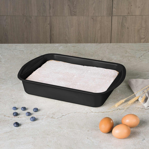 BH/7910, Asador rectangular 40x28,5cm, Negro mate, Utensilios para hornear, Asador rectangular a., Asador rectangular, Asador, Hornear, Bandeja para asar