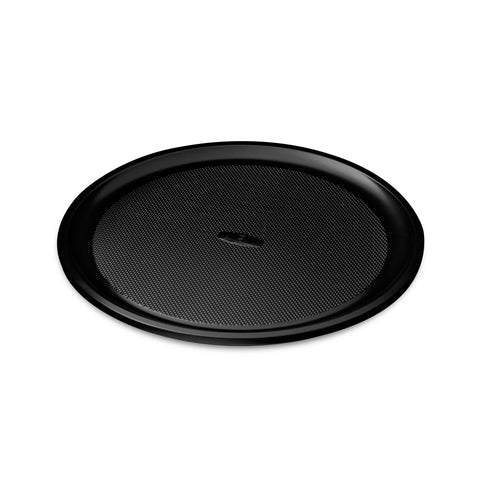 Product image of Pizza pan 32cm. Part of the Matte Black Collection/Black Rose Collection . Features: • Material: carbon steel with titanPro non-stick coating • Size: 32*1,1 cm • Color: matt black. (Studio view). Official Berlinger Haus product, boosted by Promintra sl.
