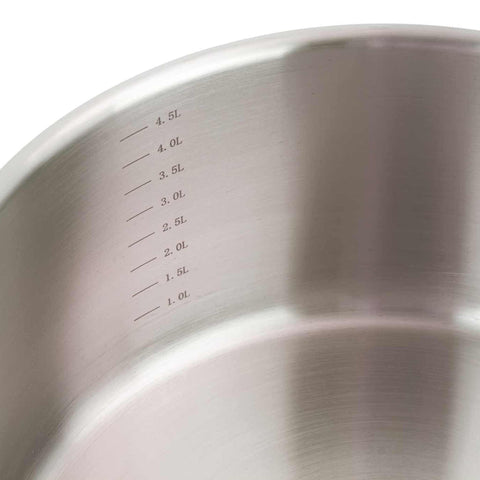 Product image of Casserole with lid 24cm. Part of the Silver Jewellery Collection . Features: • Material: stainless steel • Handle and knob: black bakelite • Casserole with lid Ø24*11,5 cm 5,2L • Color: stainless steel. (Studio view). Official Berlinger Haus product, boosted by Promintra sl.