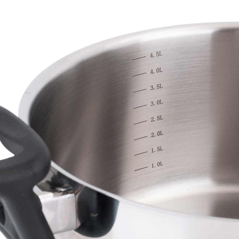Product image of Casserole with lid 24cm. Part of the Silver Jewellery Collection . Features: • Material: stainless steel • Handle and knob: black bakelite • Casserole with lid Ø24*11,5 cm 5,2L • Color: stainless steel. (Studio view). Official Berlinger Haus product, boosted by Promintra sl.