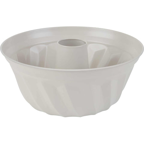 Product image of Bundt pan 25cm. Part of the Sahara Collection . Features: • Material: carbon steel with titanPro non-stick coating • Size: 25*10,5 cm • Color: matt cream. (Studio view). Official Berlinger Haus product, boosted by Promintra sl.