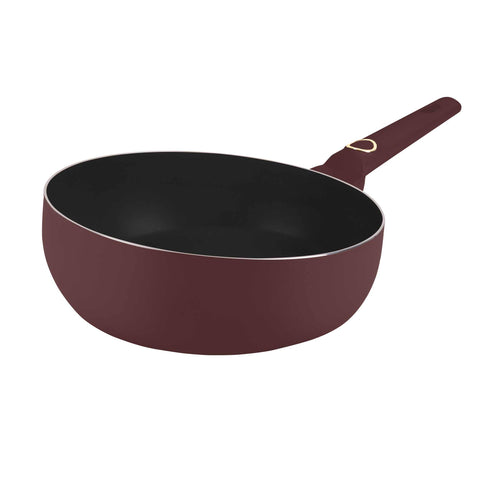 BH/8029, Sartén plegable de 26 cm, Burdeos mate, Sartén plegable de 26 cm, Sartén, Sartén plegable, Sartén, Batería de cocina, Cocina, Sartenes, Sartén doble