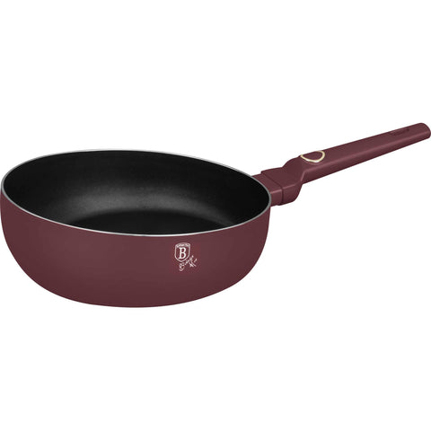 BH/8029, Sartén plegable de 26 cm, Burdeos mate, Sartén plegable de 26 cm, Sartén, Sartén plegable, Sartén, Batería de cocina, Cocina, Sartenes, Sartén doble