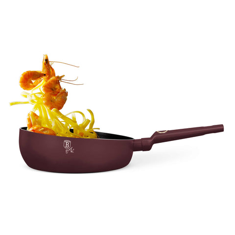 BH/8029, Sartén plegable de 26 cm, Burdeos mate, Sartén plegable de 26 cm, Sartén, Sartén plegable, Sartén, Batería de cocina, Cocina, Sartenes, Sartén doble