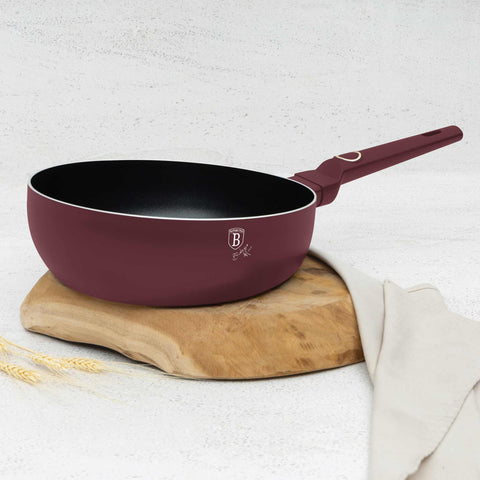 BH/8029, Sartén plegable de 26 cm, Burdeos mate, Sartén plegable de 26 cm, Sartén, Sartén plegable, Sartén, Batería de cocina, Cocina, Sartenes, Sartén doble