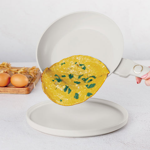 BH/8053, NUEVO, Sartén 24cm, crema mate, sartén 24 cm, sartén, sartén, batería de cocina, cocina,Berlinger Haus, Promintra