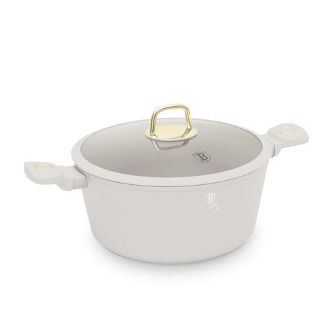 batería de cocina, BH/8072, BH/8072N, Cacerola con tapa 28cm, Casserole, cazuela, cazuela 28 cm, cazuela con tapa, cocina, Colección Sahara, crema mate, olla, pot, Pots & Cseroles, Sahara Collection