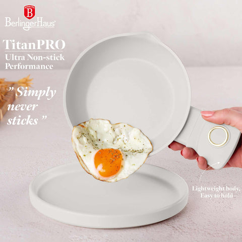BH/8076, Mini sartén 16cm, Crema Mate, mini sartén 16 cm, mini sartén, sartén, utensilios de cocina, cocina, sartenes