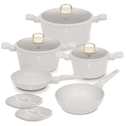 BH/8080NN, joc d'utensilis de cuina de 10 peces, crema mat, joc d'utensilis de cuina de 10 peces c., joc d'utensilis de cuina, olles i paelles, joc d'olles i paelles, joc, cuina, utensilis de cuina