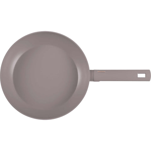Product image of Frypan 28cm. Part of the Taupe Collection . Features: • Material: forged aluminum with non-stick titanPro coating • Frypan Ø28*5,2 cm 2,4L • Color: matt taupe REGISTERED DESIGN BY BERLINGER HAUS!. (Studio view). Official Berlinger Haus product, boosted by Promintra sl.