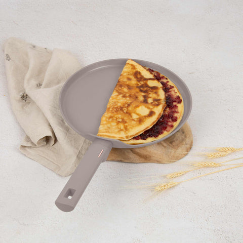BH/8086, Sartén para panqueques de 28 cm, color topo mate, sartén para panqueques de 28 cm, sartén para panqueques, utensilios de cocina, cocina, sartenes, sartén para crepes/panqueques