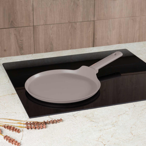 BH/8086, Sartén para panqueques de 28 cm, color topo mate, sartén para panqueques de 28 cm, sartén para panqueques, utensilios de cocina, cocina, sartenes, sartén para crepes/panqueques
