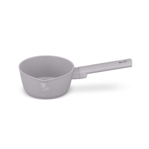 Product image of Sauce pan 16cm. Part of the Taupe Collection . Features: • Material: forged aluminum with non-stick titanPro coating • Sauce pan Ø16*7 cm 1,2L • Color: matt taupe REGISTERED DESIGN BY BERLINGER HAUS!. (Studio view). Official Berlinger Haus product, boosted by Promintra sl.
