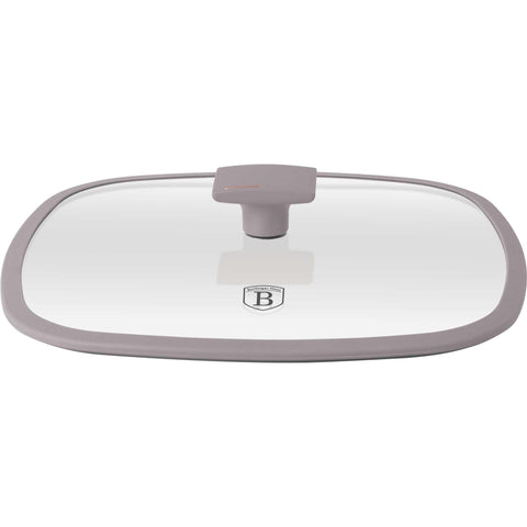 BH/8097, NUEVO, Sartén grill con tapa 28cm, gris topo mate, sartén grill 28 cm con tapa, sartén, sartén, sartén grill, sartén grill con tapa, batería de cocina, cocinar,Berlinger Haus, Promintra
