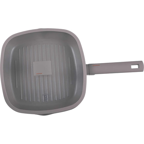 BH/8097, NUEVO, Sartén grill con tapa 28cm, gris topo mate, sartén grill 28 cm con tapa, sartén, sartén, sartén grill, sartén grill con tapa, batería de cocina, cocinar,Berlinger Haus, Promintra