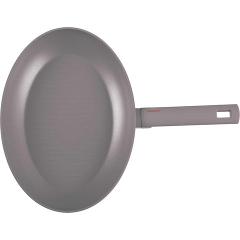Product image of Fish pan 35x25cm. Part of the Taupe Collection . Features: • Material: forged aluminum with non-stick titanPro coating • Fish pan Ø35*25*4,5 cm • Color: matt taupe REGISTERED DESIGN BY BERLINGER HAUS!. (Studio view). Official Berlinger Haus product, boosted by Promintra sl.
