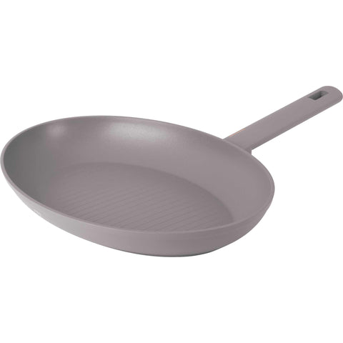 Product image of Fish pan 35x25cm. Part of the Taupe Collection . Features: • Material: forged aluminum with non-stick titanPro coating • Fish pan Ø35*25*4,5 cm • Color: matt taupe REGISTERED DESIGN BY BERLINGER HAUS!. (Studio view). Official Berlinger Haus product, boosted by Promintra sl.