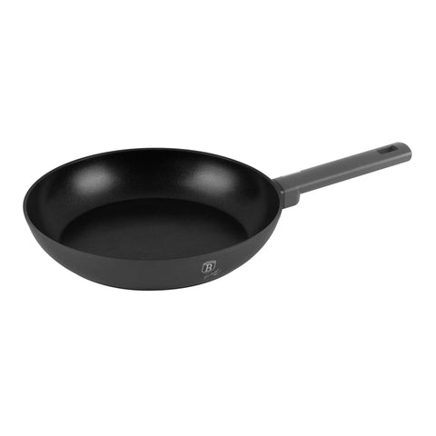 Product image of Frypan 28cm. Part of the Anthracite Collection . Features: • Material: forged aluminum with non-stick titanPro coating • Frypan Ø28*5,2 cm 2,4L • Color: matt anthracite REGISTERED DESIGN BY BERLINGER HAUS!. (Studio view). Official Berlinger Haus product, boosted by Promintra sl.