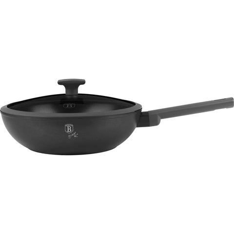 BH/8124, Wok amb tapa 28cm, Antracita mat, Wok 28 cm amb tapa, Wok, Wok amb tapa, Bateria de cuina, Cuina