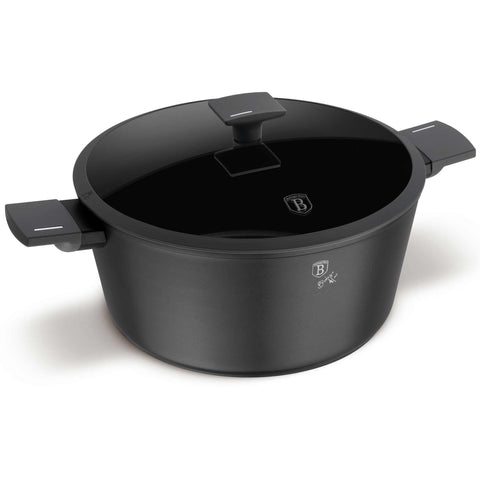 BH/8133, Cacerola con tapa 30 cm, antracita mate, cacerola de 30 cm, cacerola, olla, cacerola con tapa, batería de cocina, cocinar, Berlinger Haus, Promintra