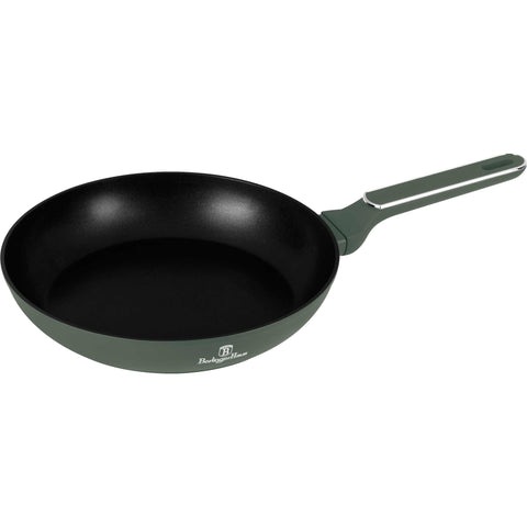 Product image of Frypan 28cm. Part of the Matte Green Collection . Features: • Material: forged aluminum with non-stick titanPro coating • Frypan Ø28*5,2 cm 2,4L • Color: matt green REGISTERED DESIGN BY BERLINGER HAUS!. (Studio view). Official Berlinger Haus product, boosted by Promintra sl.