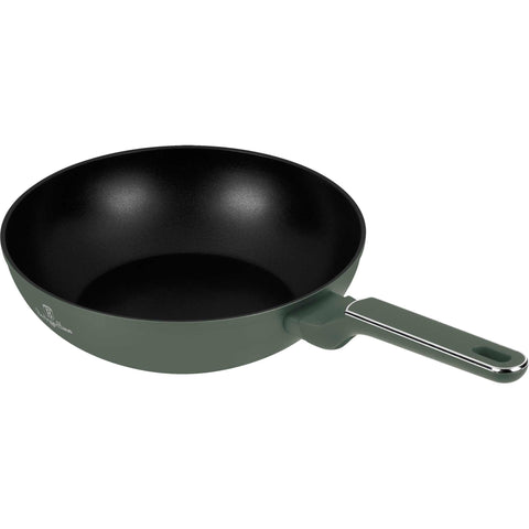 BH/8158, Wok 28cm, Verd Mate, Wok de 28 cm, Nou disseny de mànec, Wok, Bateria de cuina, Cuina