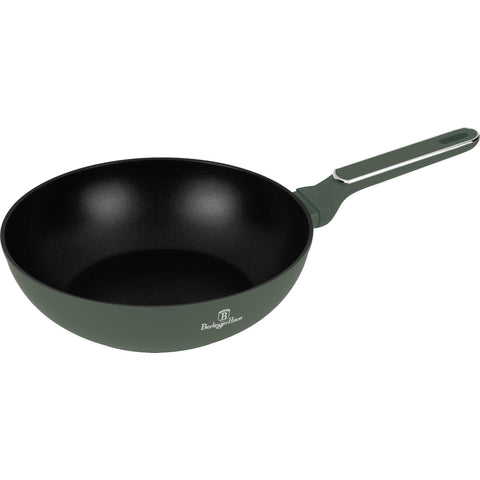 BH/8158, Wok 28cm, verde mate, wok de 28 cm, wok, batería de cocina, cocinar, Berlinger Haus, Promintra