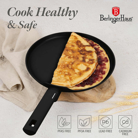 BH/8173, Sartén para panqueques de 28 cm, Negro, Plateado, Sartén para panqueques de 28 cm, Sartén para panqueques, Utensilios de cocina, Cocina, Sartenes, Sartén para crepes/panqueques