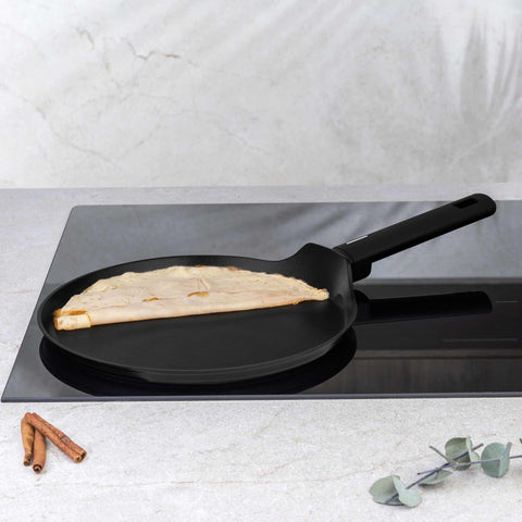 BH/8173, Sartén para panqueques de 28 cm, Negro, Plateado, Sartén para panqueques de 28 cm, Sartén para panqueques, Utensilios de cocina, Cocina, Sartenes, Sartén para crepes/panqueques