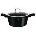 BH/8224, Cacerola con tapa 20cm, Negro brillante, Cacerola 20 cm, Cacerola, Olla, Cacerola con tapa, Batería de cocina, Cocina, Ollas y cazuelas