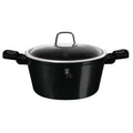BH/8226, Cacerola con tapa 28cm, Negro brillante, Cacerola de 28 cm, Cacerola, Olla, Cacerola con tapa, Batería de cocina, Cocina, Ollas y cazuelas