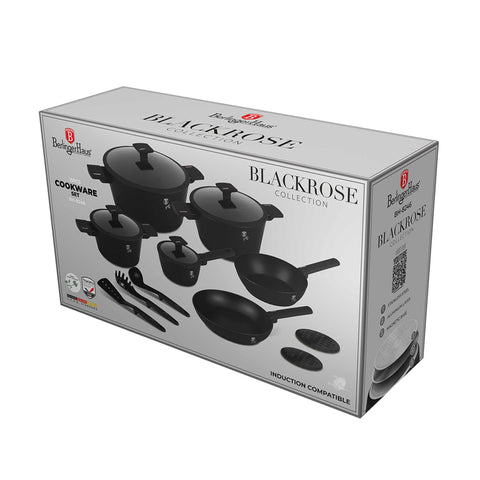 BH/8246, BH/8246N, juego de utensilios de cocina de 15 piezas, negro, oro rosa, juego de utensilios de cocina de 15 piezas, juego de utensilios de cocina, ollas, juego de ollas, ollas y sartenes, juego de ollas y sartenes, juego, herramientas de cocina, cocina, utensilios de cocina, ollas y cazuelas