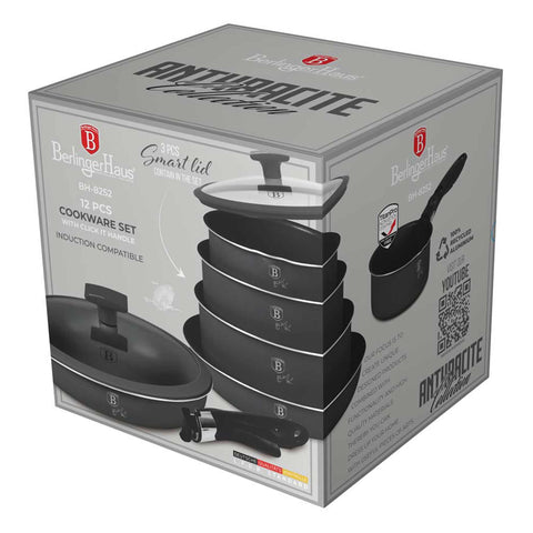 BH/8252,BH/8252N,Juego de utensilios de cocina de 12 piezas,Antracita mate,Juego de utensilios de cocina de 12 piezas a.,Mango de clic,Utensilios de cocina inteligentes,Juego de utensilios de cocina,Ollas y sartenes,Juego de ollas y sartenes,Juego,Clic,Cocina,Utensilios de cocina,Ollas y cazuelas