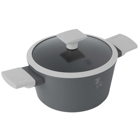 BH/8272, Caçarola de 20 cm com Tampa, Cinza Fosco, Caçarola de 20 cm, Caçarola, Panela, Caçarola com Tampa, Conjunto de Utensílios de Cozinha