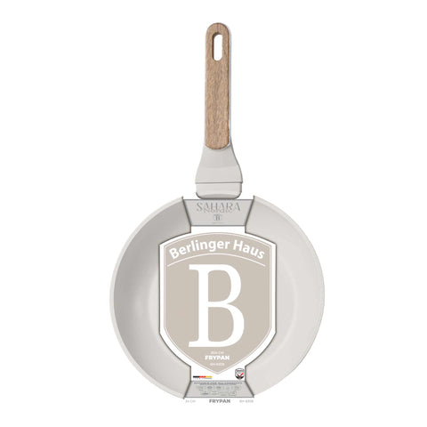 BH/8308, Sartén 24cm, Crema Mate, Madera, Sartén 24cm, Nuevo diseño de mango, Sartén, Utensilios de cocina, Cocina, Sartenes