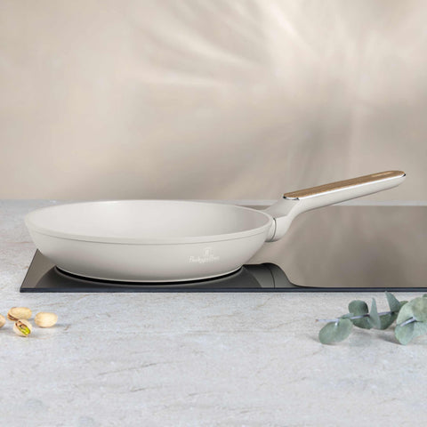 BH/8308, Sartén 24cm, Crema Mate, Madera, Sartén 24cm, Nuevo diseño de mango, Sartén, Utensilios de cocina, Cocina, Sartenes