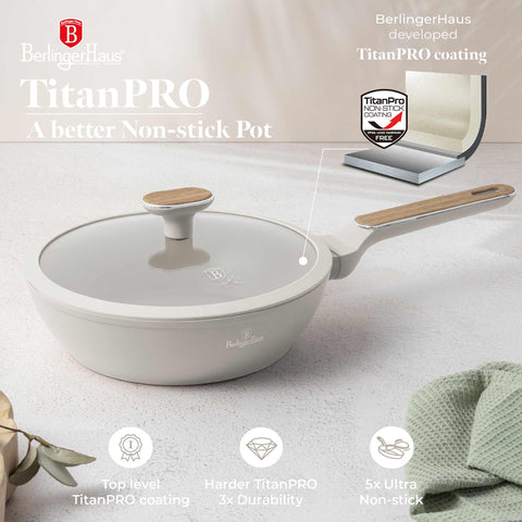 Deep frypan with lid 24cm