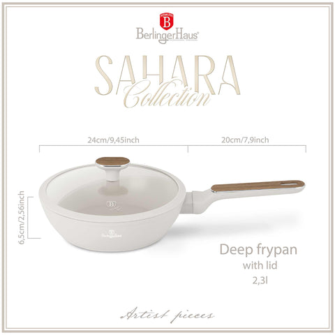 Deep frypan with lid 24cm