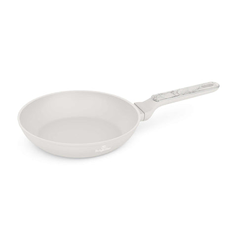 Product image of Frypan 24cm. Part of the Sahara Marble Collection . Features: • Material: forged aluminum with non-stick titanPro coating • Frypan Ø24*4,8 cm 1,7L • Color: matt cream, marble REGISTERED DESIGN BY BERLINGER HAUS!. (Studio view). Official Berlinger Haus product, boosted by Promintra sl.
