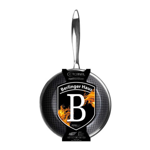 Product image of Frypan 20cm. Part of the Eternal Collection . Features: • Material: stainless steel with laser-cut surface • Size: 20*4,5 cm 1,0L REGISTERED DESIGN BY BERLINGER HAUS!. (Studio view). Official Berlinger Haus product, boosted by Promintra sl.