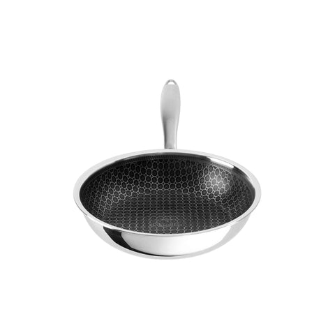 Product image of Frypan 20cm. Part of the Eternal Collection . Features: • Material: stainless steel with laser-cut surface • Size: 20*4,5 cm 1,0L REGISTERED DESIGN BY BERLINGER HAUS!. (Studio view). Official Berlinger Haus product, boosted by Promintra sl.