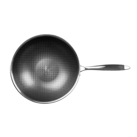 Product image of Wok 28cm. Part of the Eternal Collection . Features: • Material: stainless steel with laser-cut surface • Size: 28*8,5 cm 3,3L REGISTERED DESIGN BY BERLINGER HAUS!. (Studio view). Official Berlinger Haus product, boosted by Promintra sl.